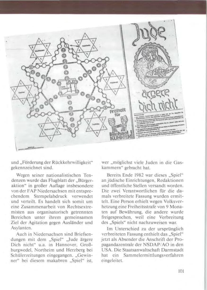 Seite 105 des Verfassungsschutzbericht 1986 Niedersachsen