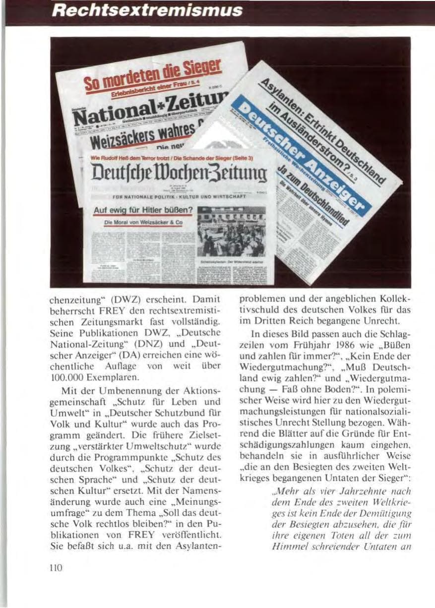 Seite 114 des Verfassungsschutzbericht 1986 Niedersachsen