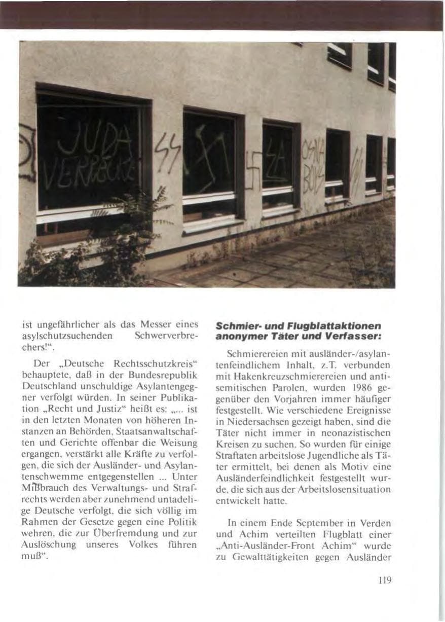 Seite 123 des Verfassungsschutzbericht 1986 Niedersachsen