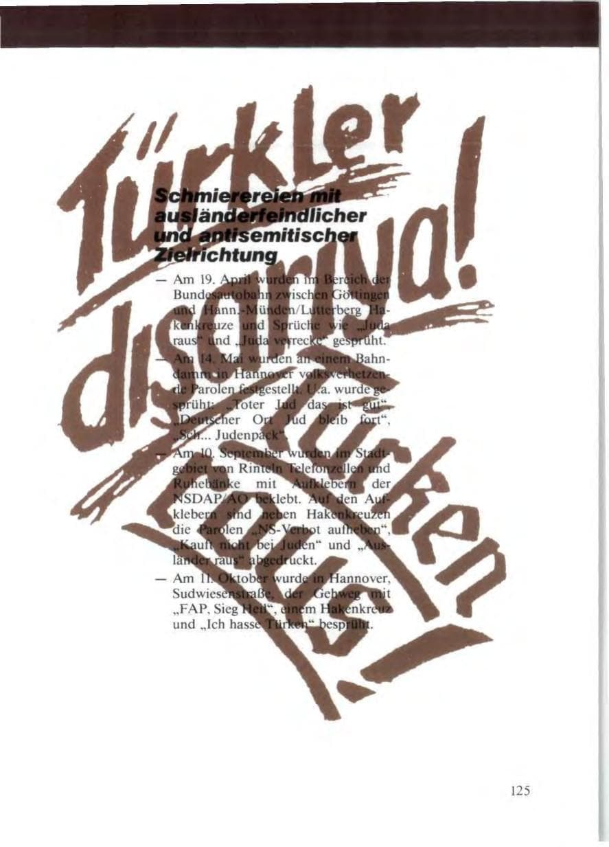 Seite 129 des Verfassungsschutzbericht 1986 Niedersachsen