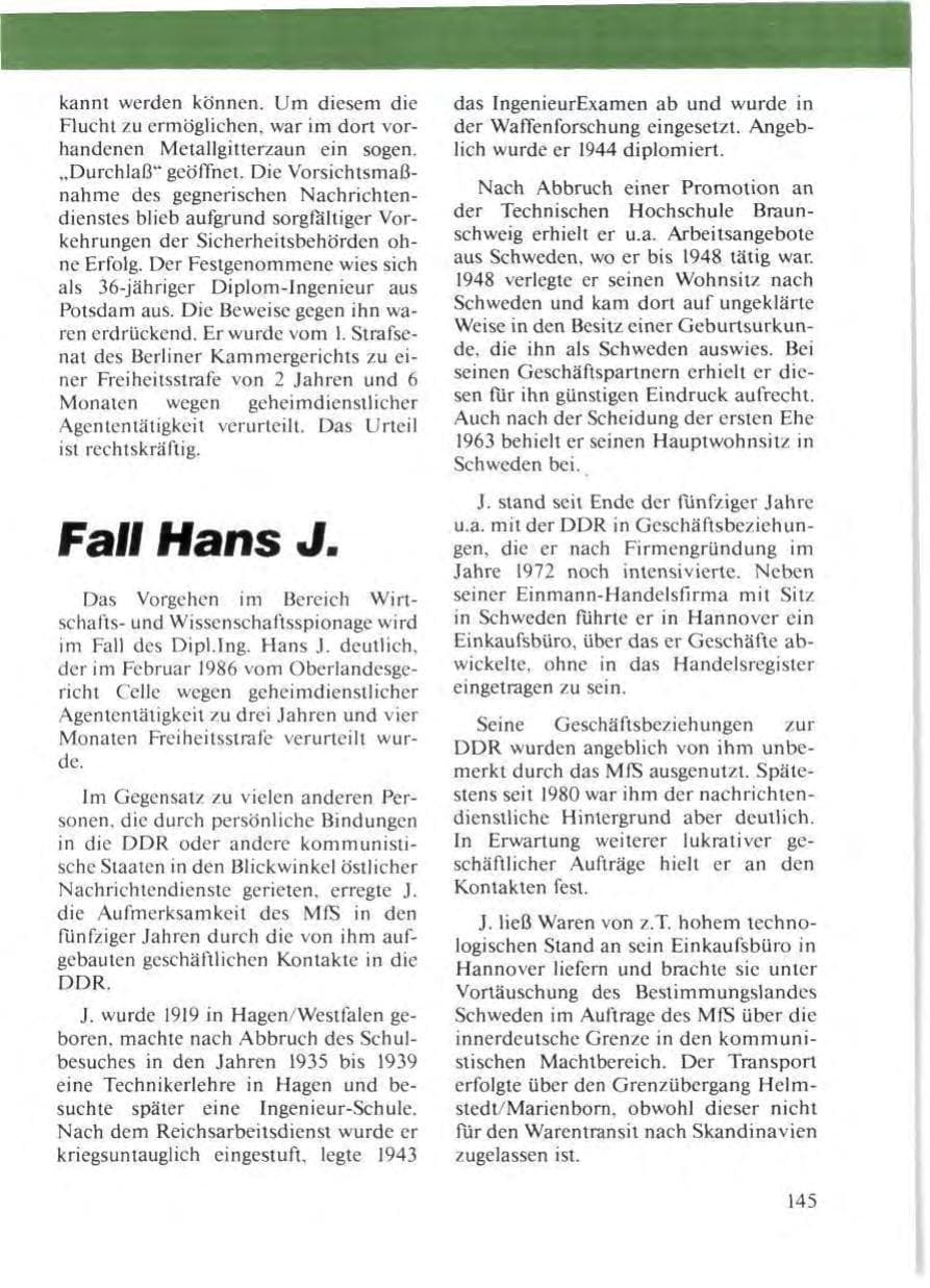 Seite 149 des Verfassungsschutzbericht 1986 Niedersachsen