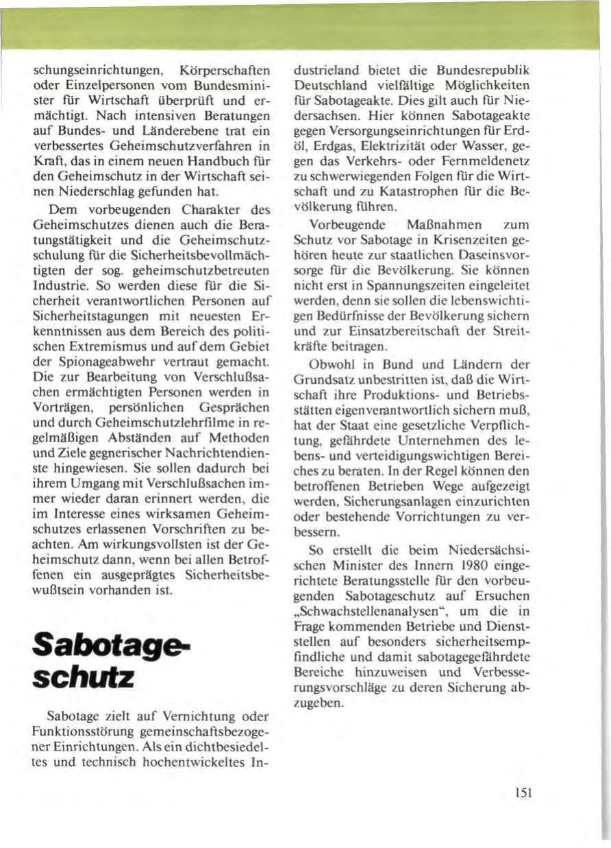 Seite 155 des Verfassungsschutzbericht 1986 Niedersachsen