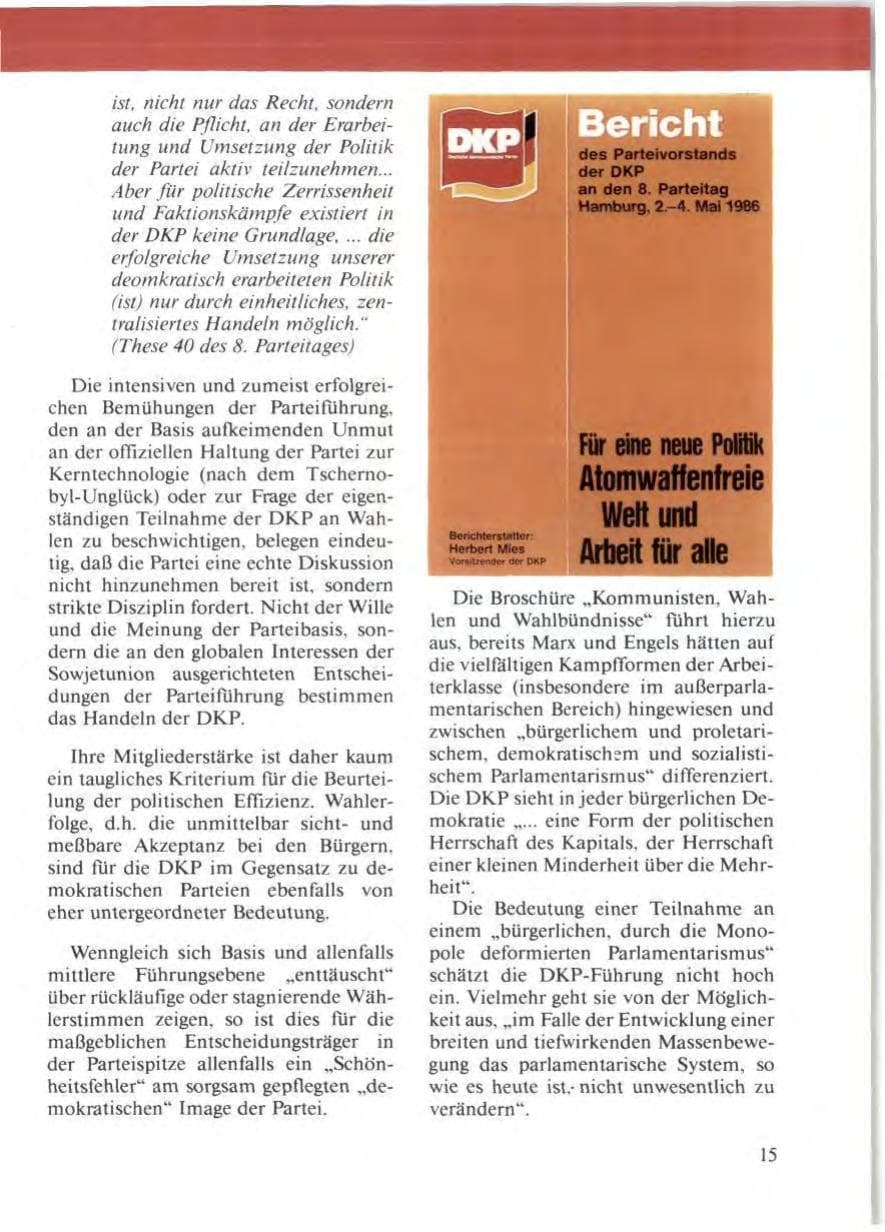Seite 19 des Verfassungsschutzbericht 1986 Niedersachsen