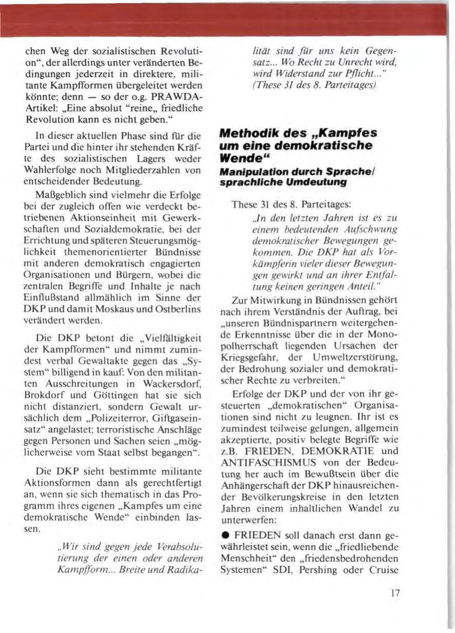 Seite 21 des Verfassungsschutzbericht 1986 Niedersachsen