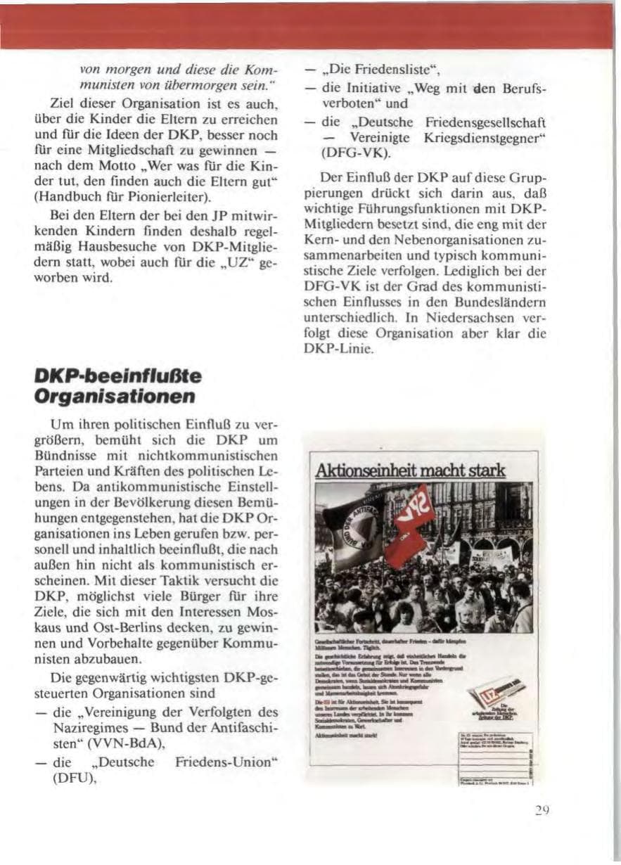 Seite 33 des Verfassungsschutzbericht 1986 Niedersachsen