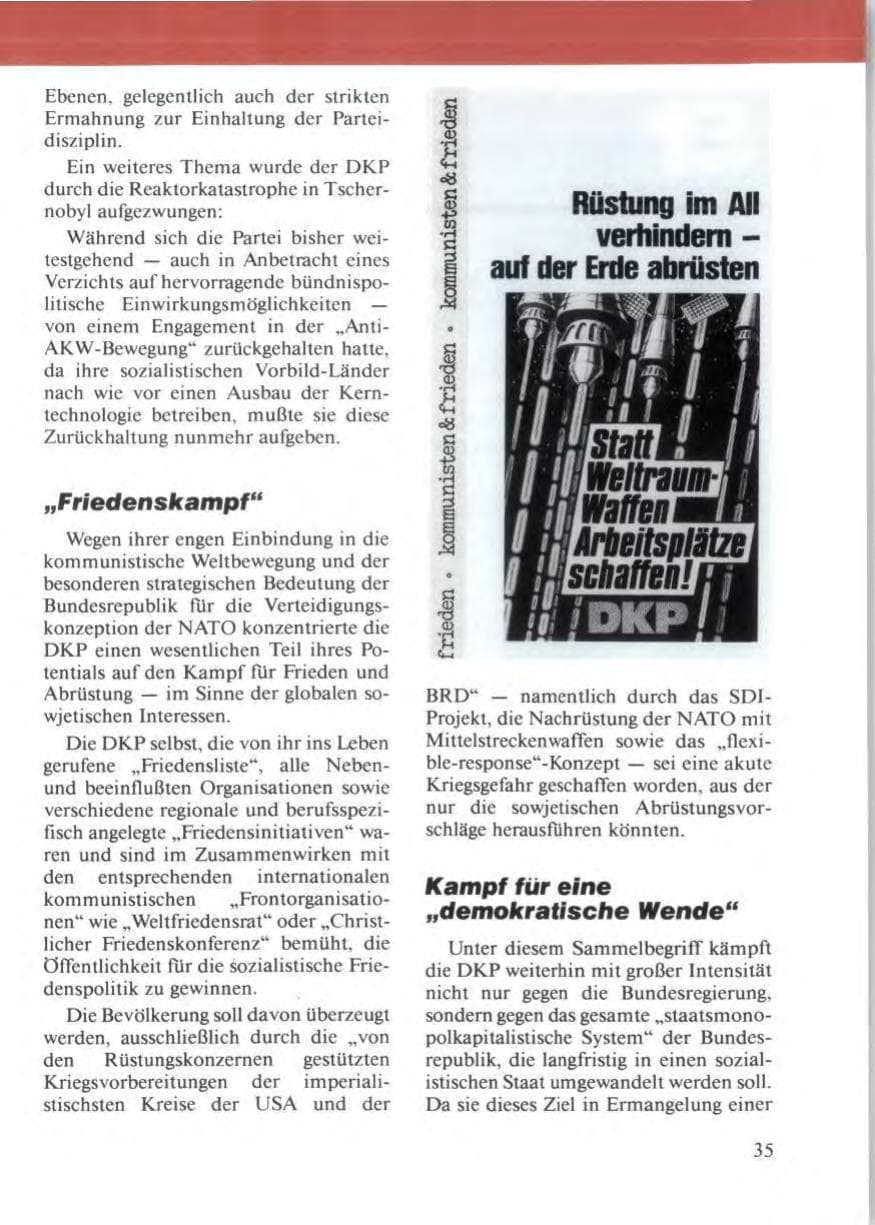 Seite 39 des Verfassungsschutzbericht 1986 Niedersachsen