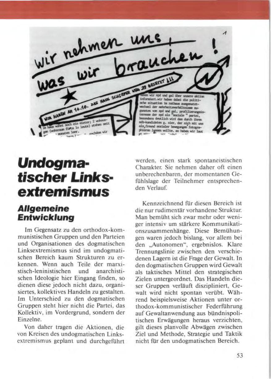 Seite 57 des Verfassungsschutzbericht 1986 Niedersachsen