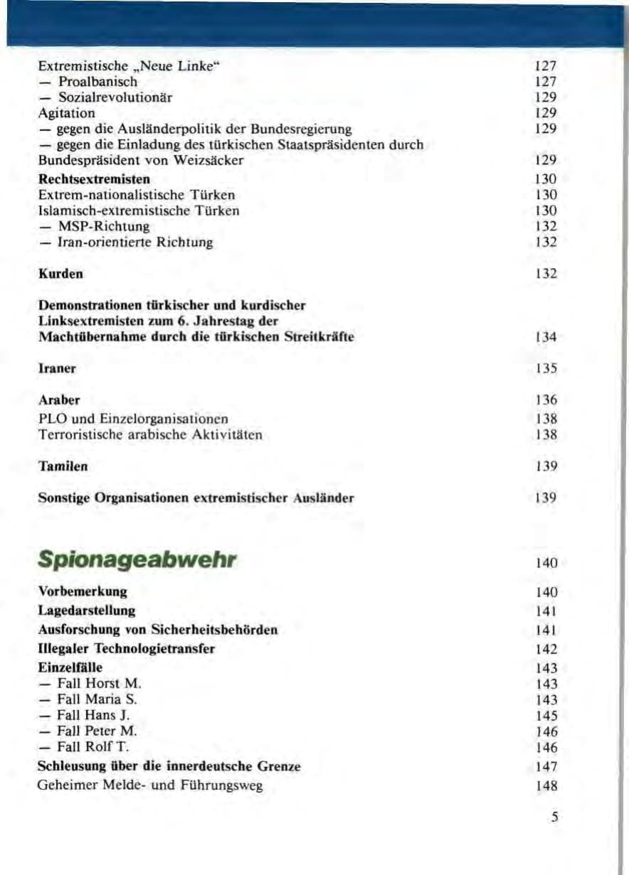 Seite 9 des Verfassungsschutzbericht 1986 Niedersachsen