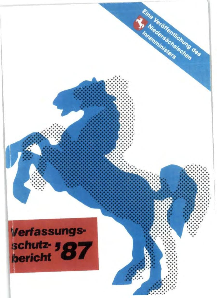 Seite 1 des Verfassungsschutzbericht 1987 Niedersachsen