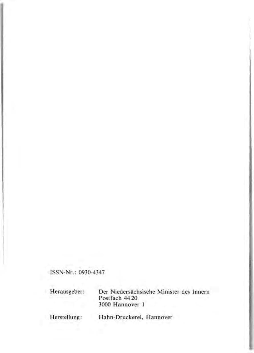 Seite 2 des Verfassungsschutzbericht 1987 Niedersachsen