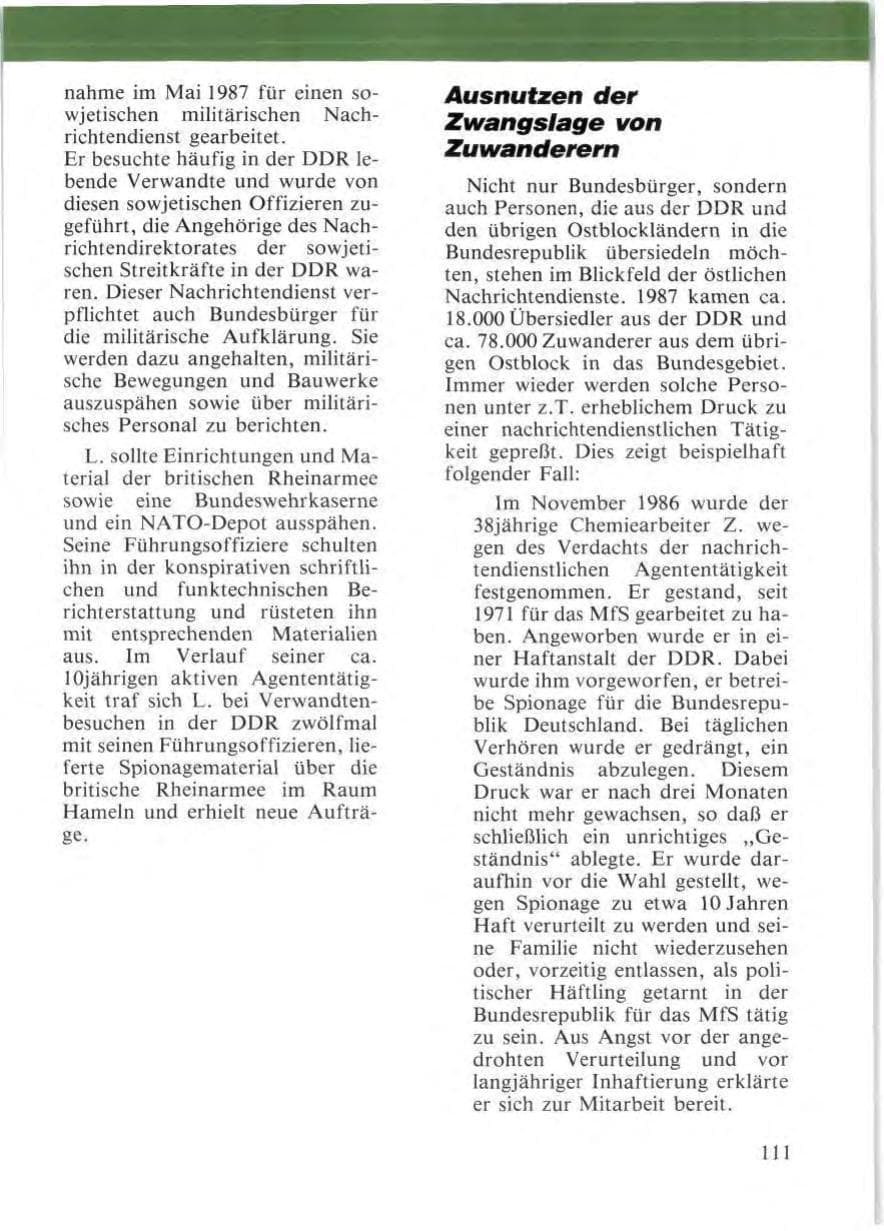 Seite 113 des Verfassungsschutzbericht 1987 Niedersachsen