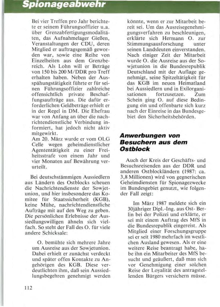 Seite 114 des Verfassungsschutzbericht 1987 Niedersachsen