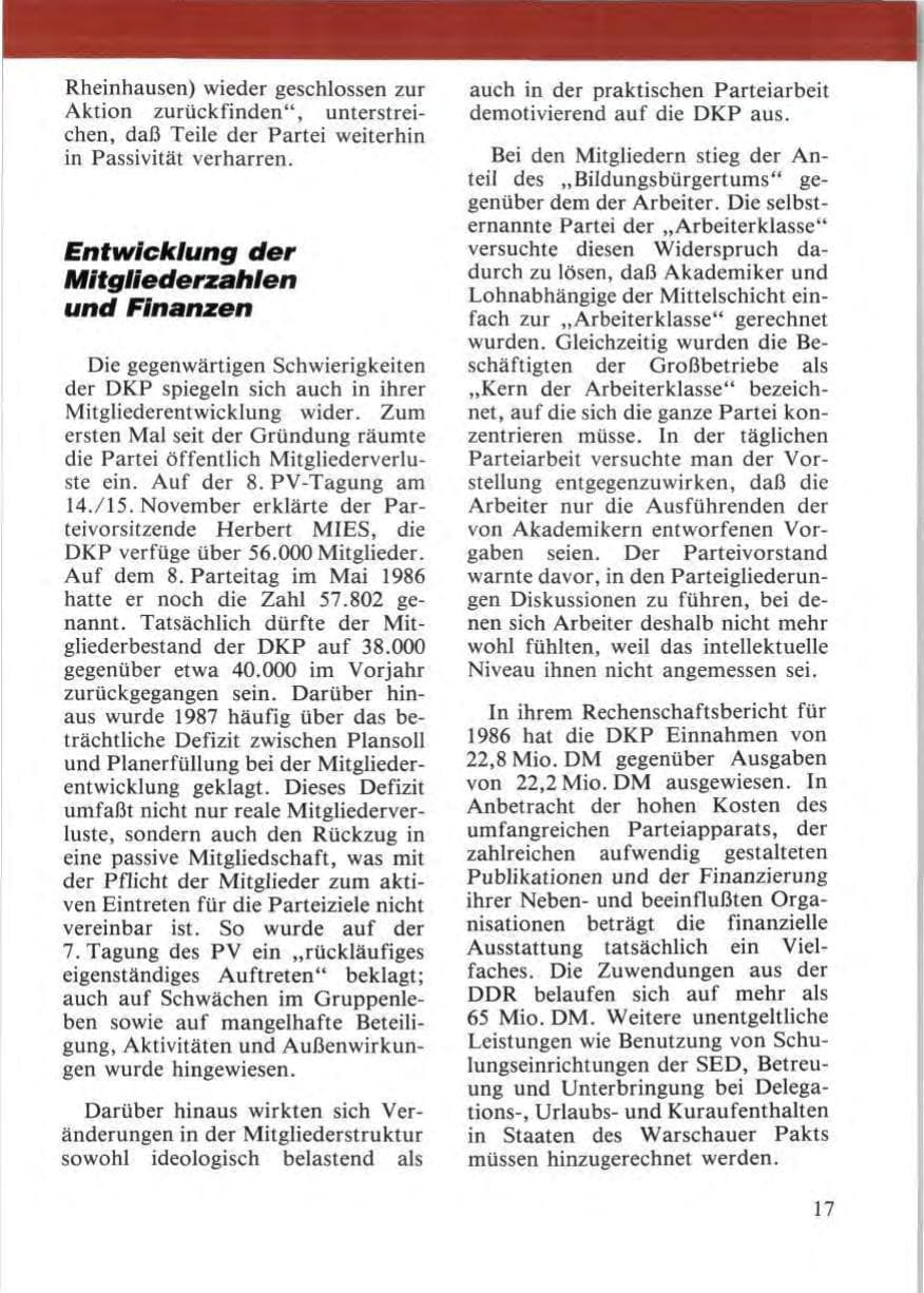 Seite 19 des Verfassungsschutzbericht 1987 Niedersachsen