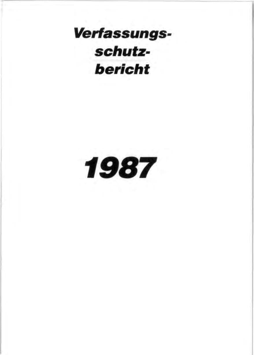 Seite 3 des Verfassungsschutzbericht 1987 Niedersachsen