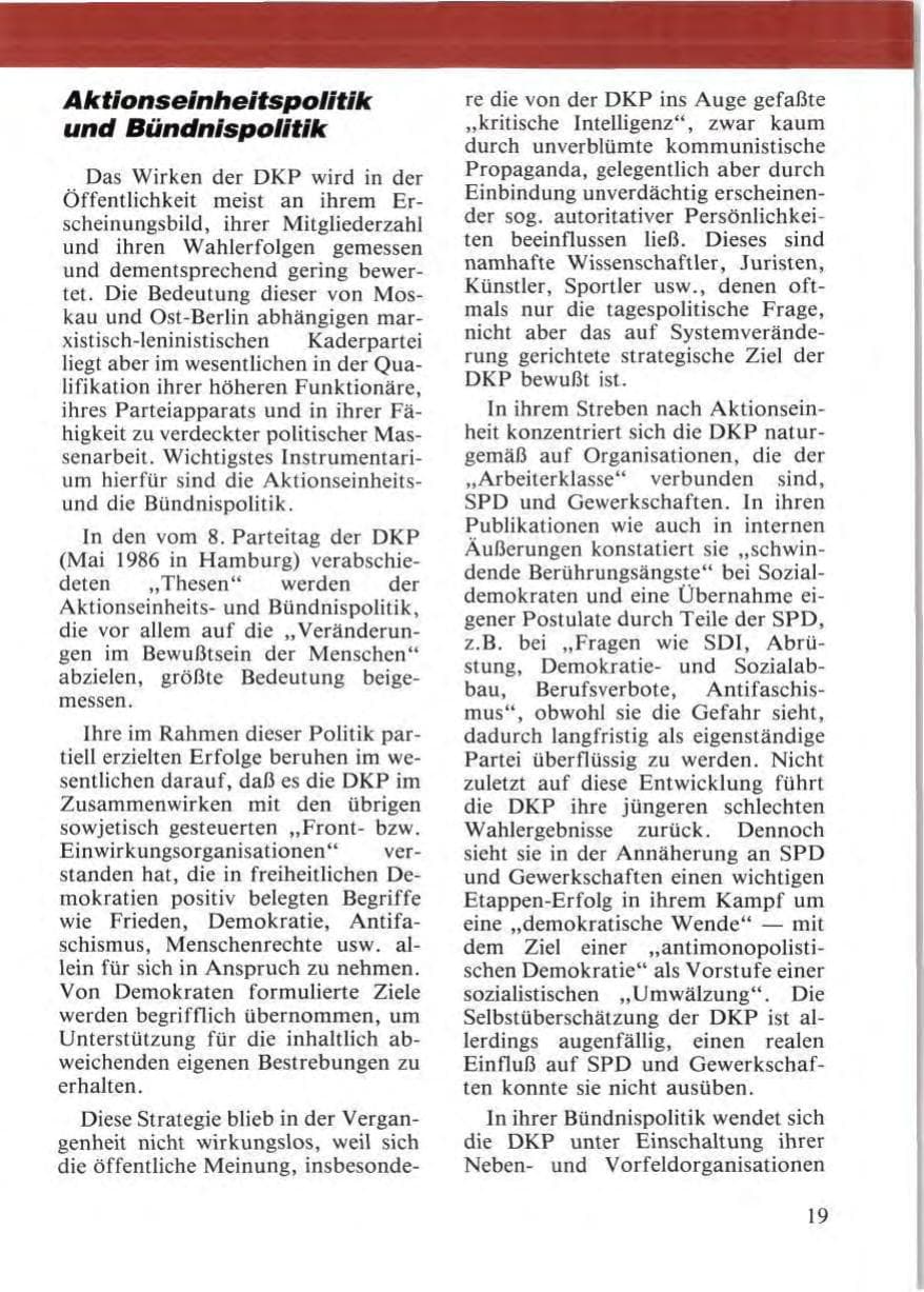 Seite 21 des Verfassungsschutzbericht 1987 Niedersachsen