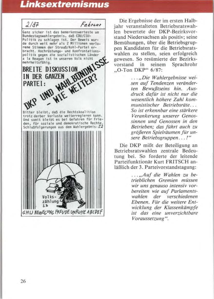 Seite 28 des Verfassungsschutzbericht 1987 Niedersachsen