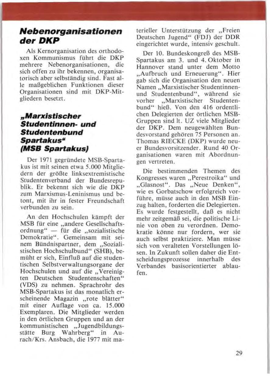Seite 31 des Verfassungsschutzbericht 1987 Niedersachsen