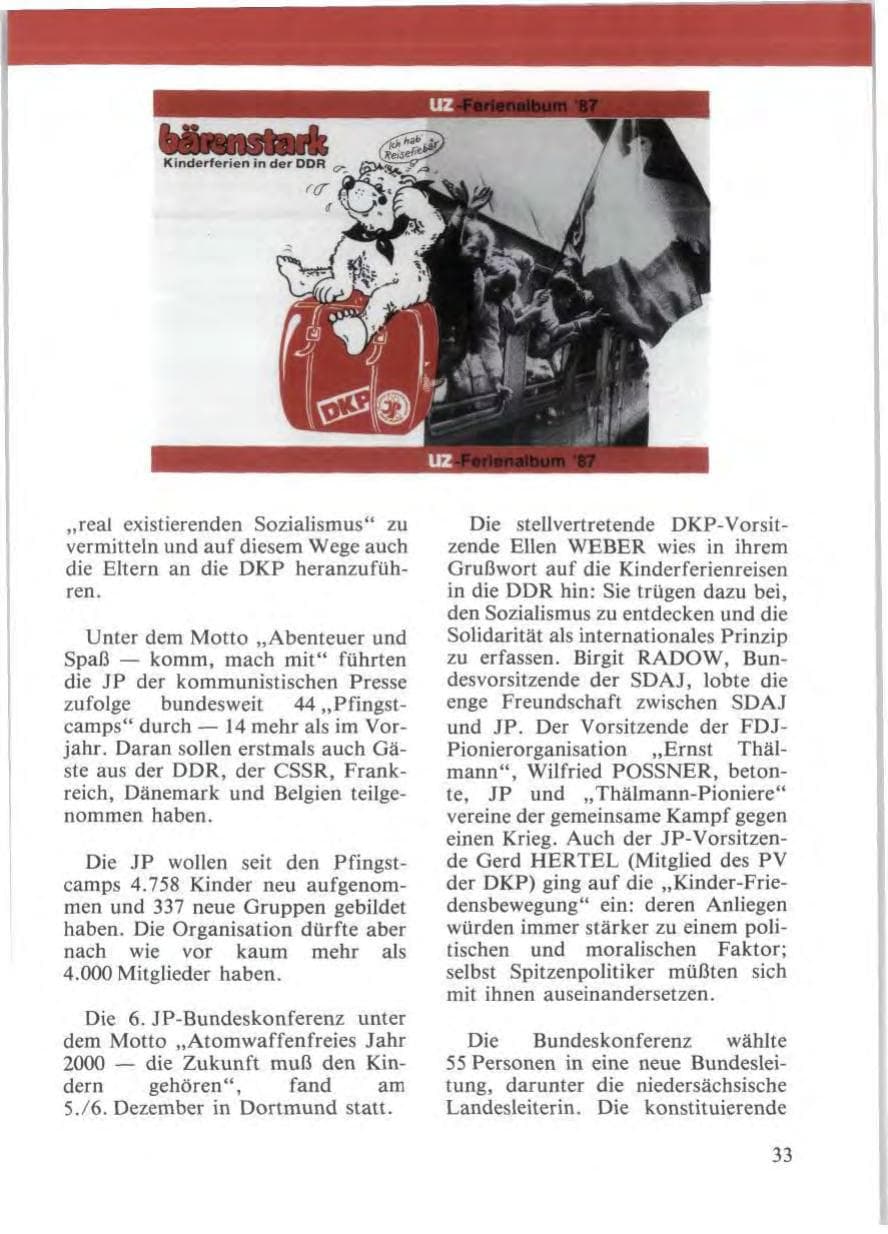 Seite 35 des Verfassungsschutzbericht 1987 Niedersachsen