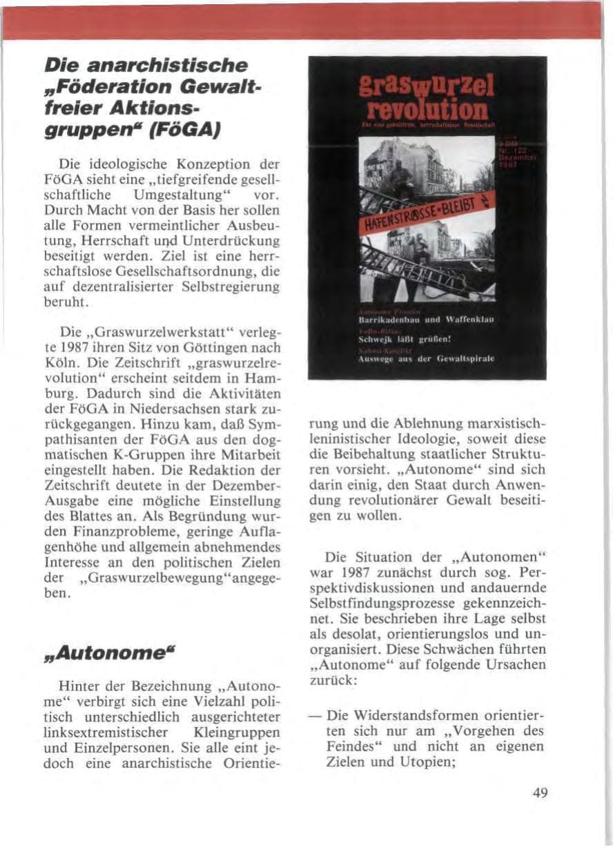Seite 51 des Verfassungsschutzbericht 1987 Niedersachsen