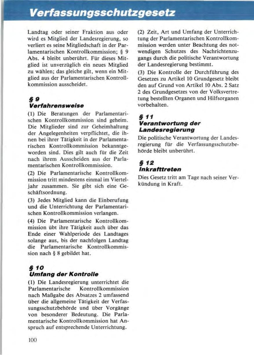 Seite 102 des Verfassungsschutzbericht 1988 Niedersachsen