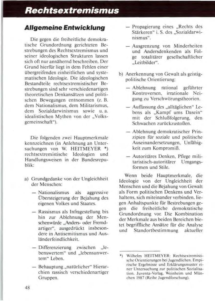 Seite 50 des Verfassungsschutzbericht 1988 Niedersachsen