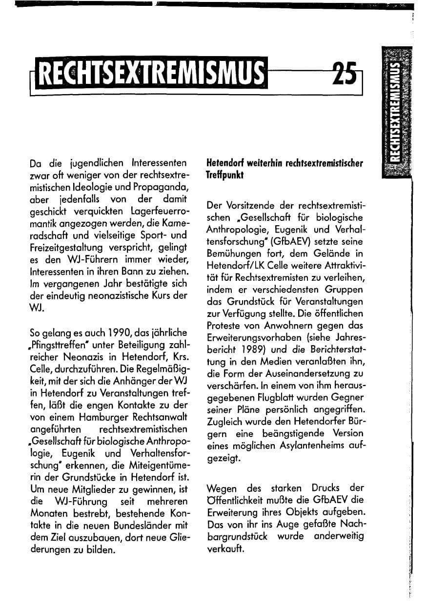 Seite 25 des Verfassungsschutzbericht 1990 Niedersachsen