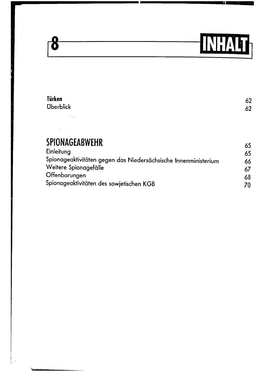 Seite 8 des Verfassungsschutzbericht 1990 Niedersachsen