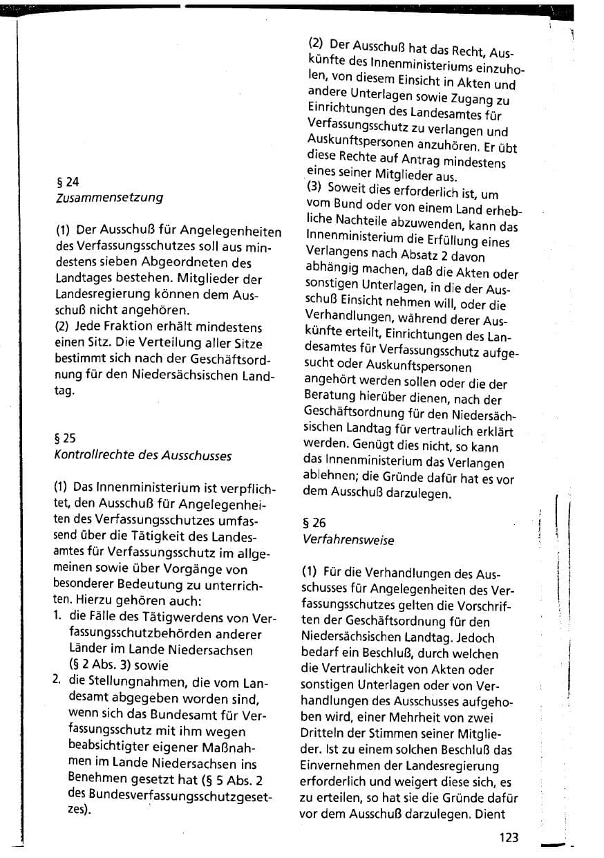 Seite 123 des Verfassungsschutzbericht 1994 Niedersachsen