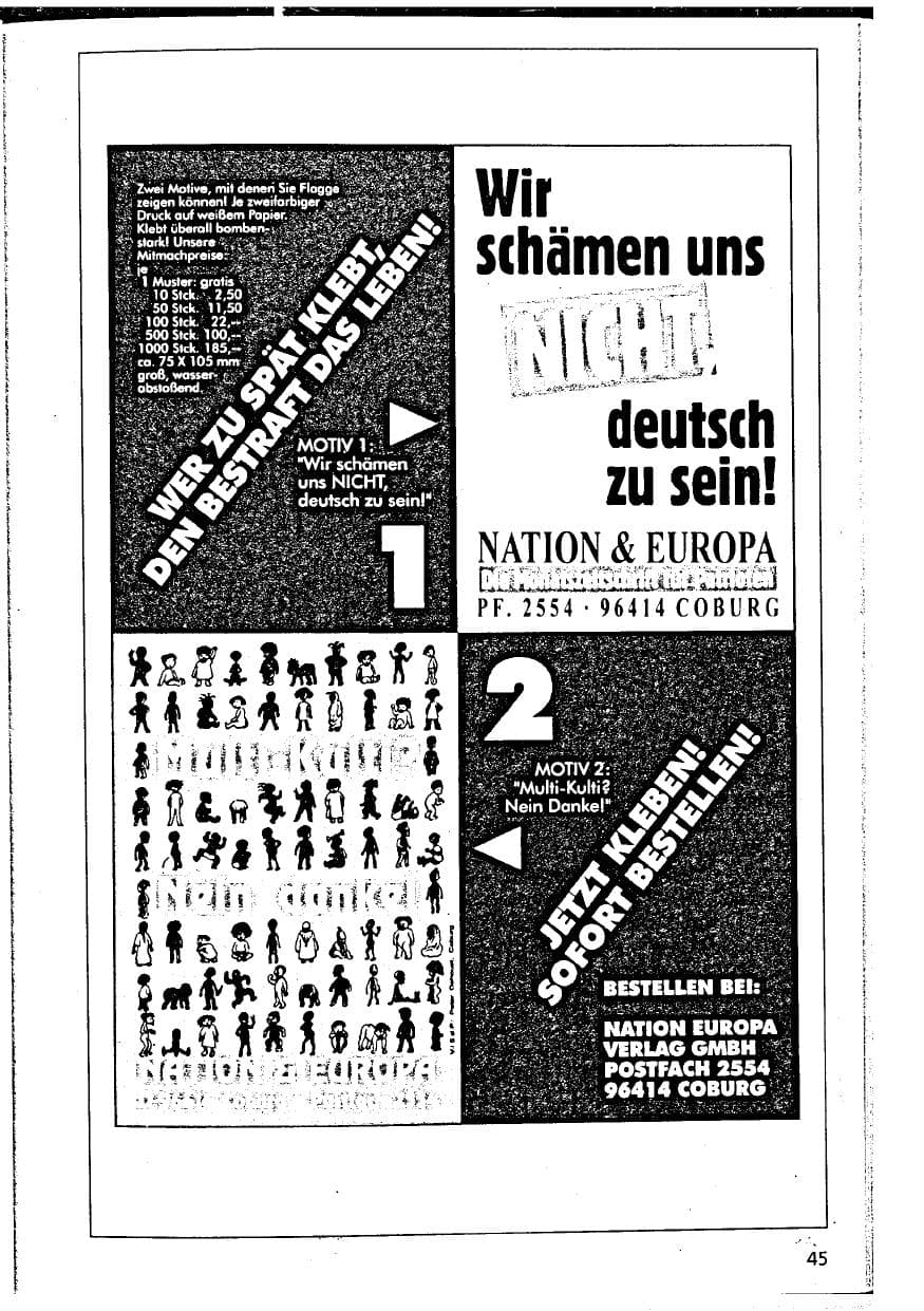 Seite 45 des Verfassungsschutzbericht 1994 Niedersachsen