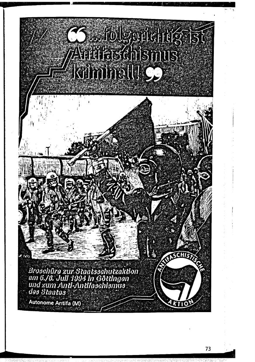 Seite 73 des Verfassungsschutzbericht 1994 Niedersachsen