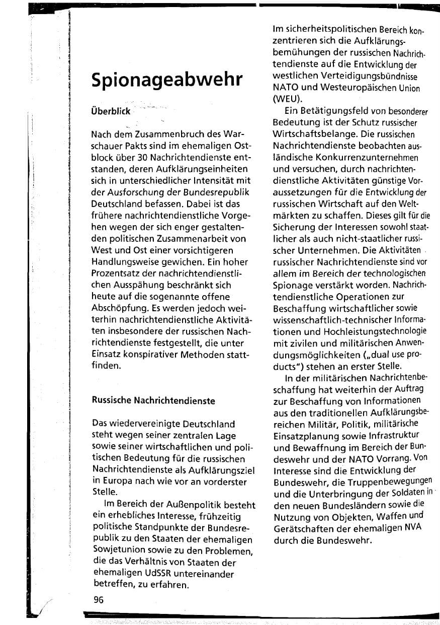 Seite 96 des Verfassungsschutzbericht 1994 Niedersachsen