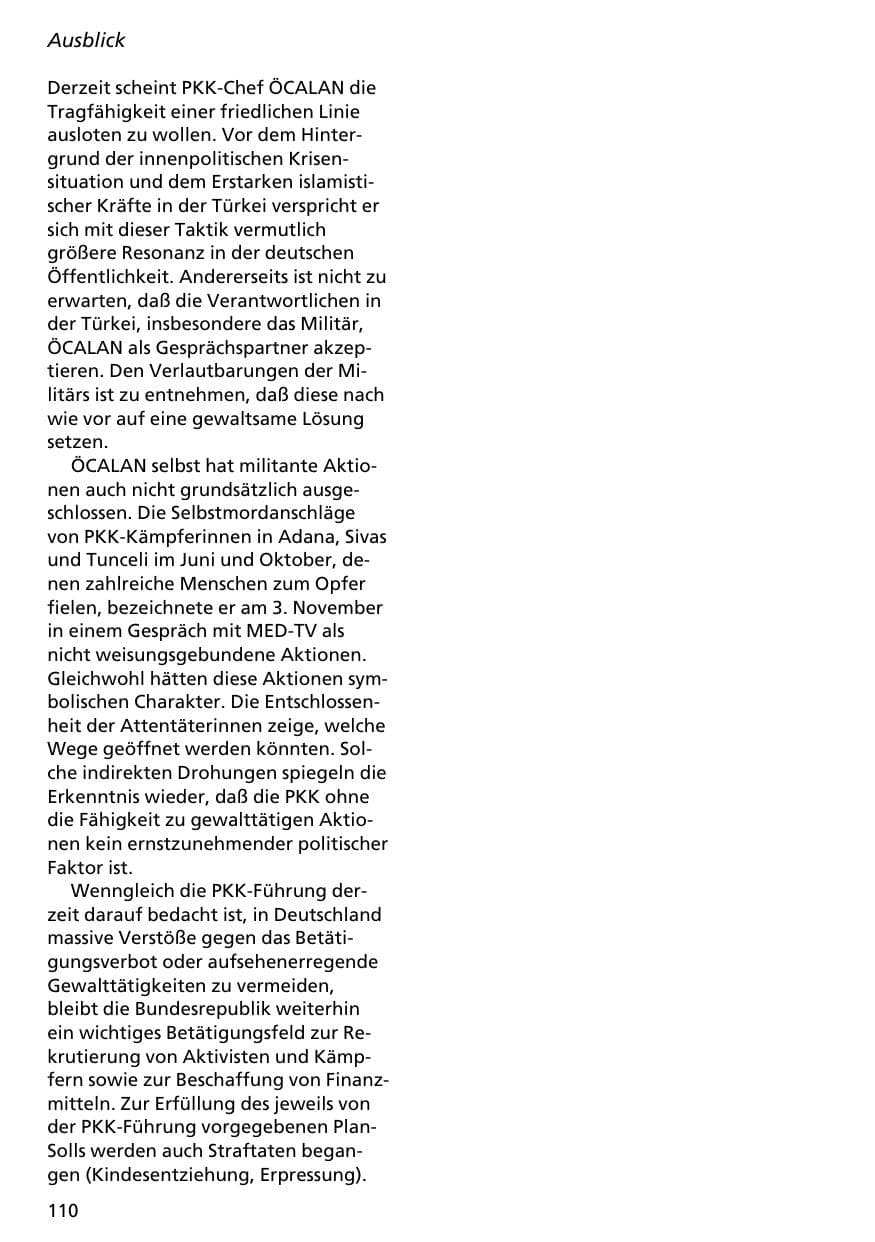 Seite 109 des Verfassungsschutzbericht 1996 Niedersachsen