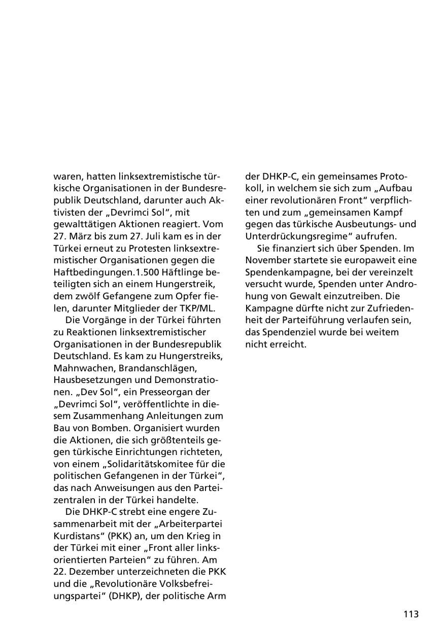 Seite 112 des Verfassungsschutzbericht 1996 Niedersachsen
