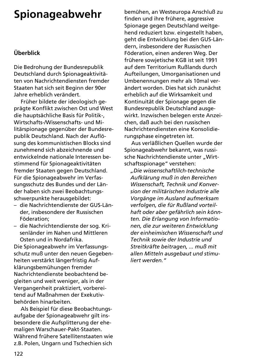Seite 121 des Verfassungsschutzbericht 1996 Niedersachsen