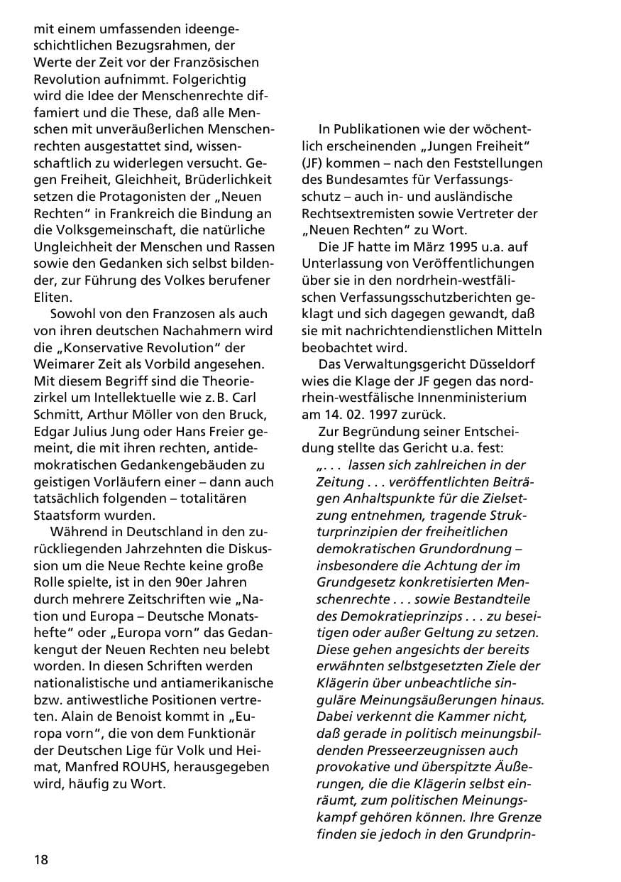 Seite 17 des Verfassungsschutzbericht 1996 Niedersachsen