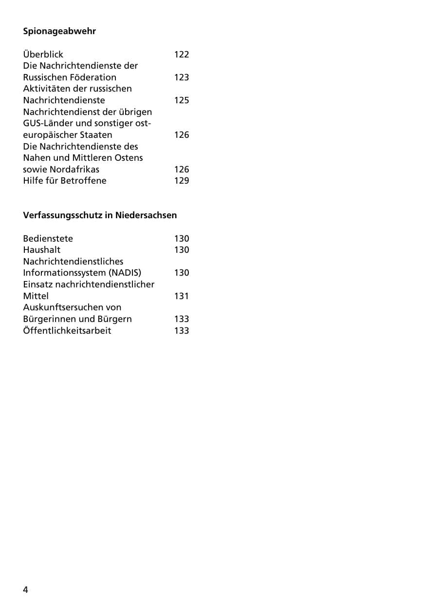 Seite 3 des Verfassungsschutzbericht 1996 Niedersachsen