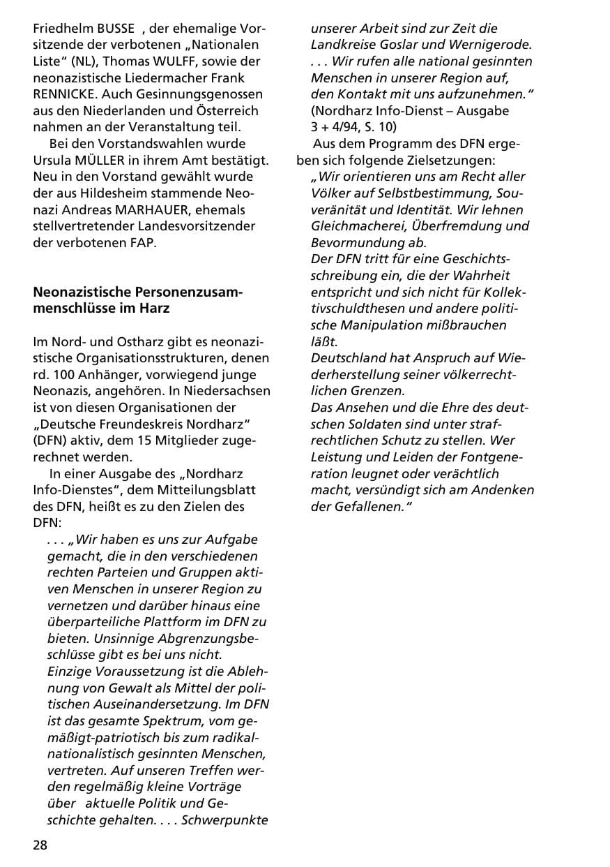 Seite 27 des Verfassungsschutzbericht 1996 Niedersachsen