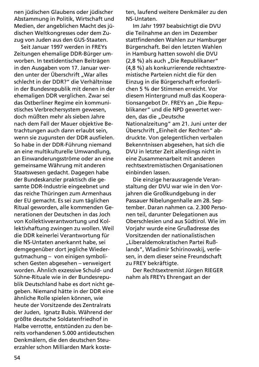Seite 53 des Verfassungsschutzbericht 1996 Niedersachsen