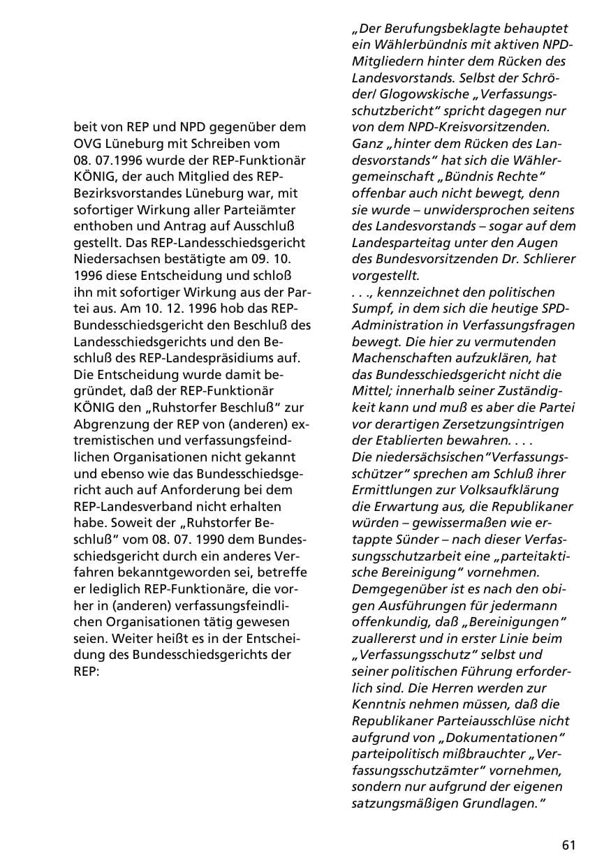 Seite 60 des Verfassungsschutzbericht 1996 Niedersachsen