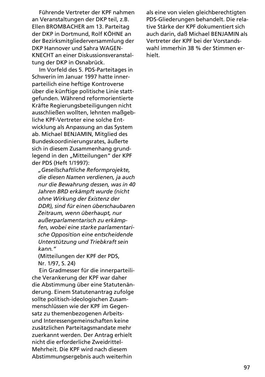 Seite 96 des Verfassungsschutzbericht 1996 Niedersachsen