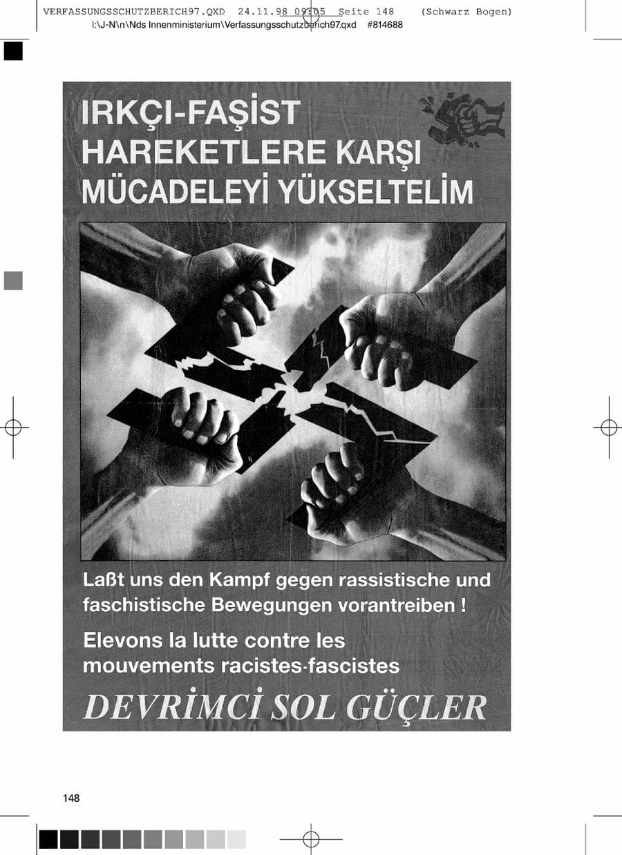 Seite 148 des Verfassungsschutzbericht 1997 Niedersachsen