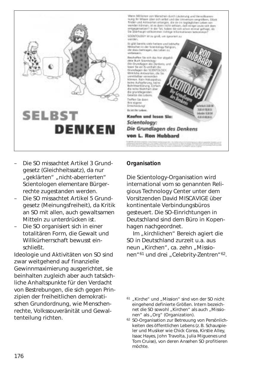 Seite 176 des Verfassungsschutzbericht 1998 Niedersachsen