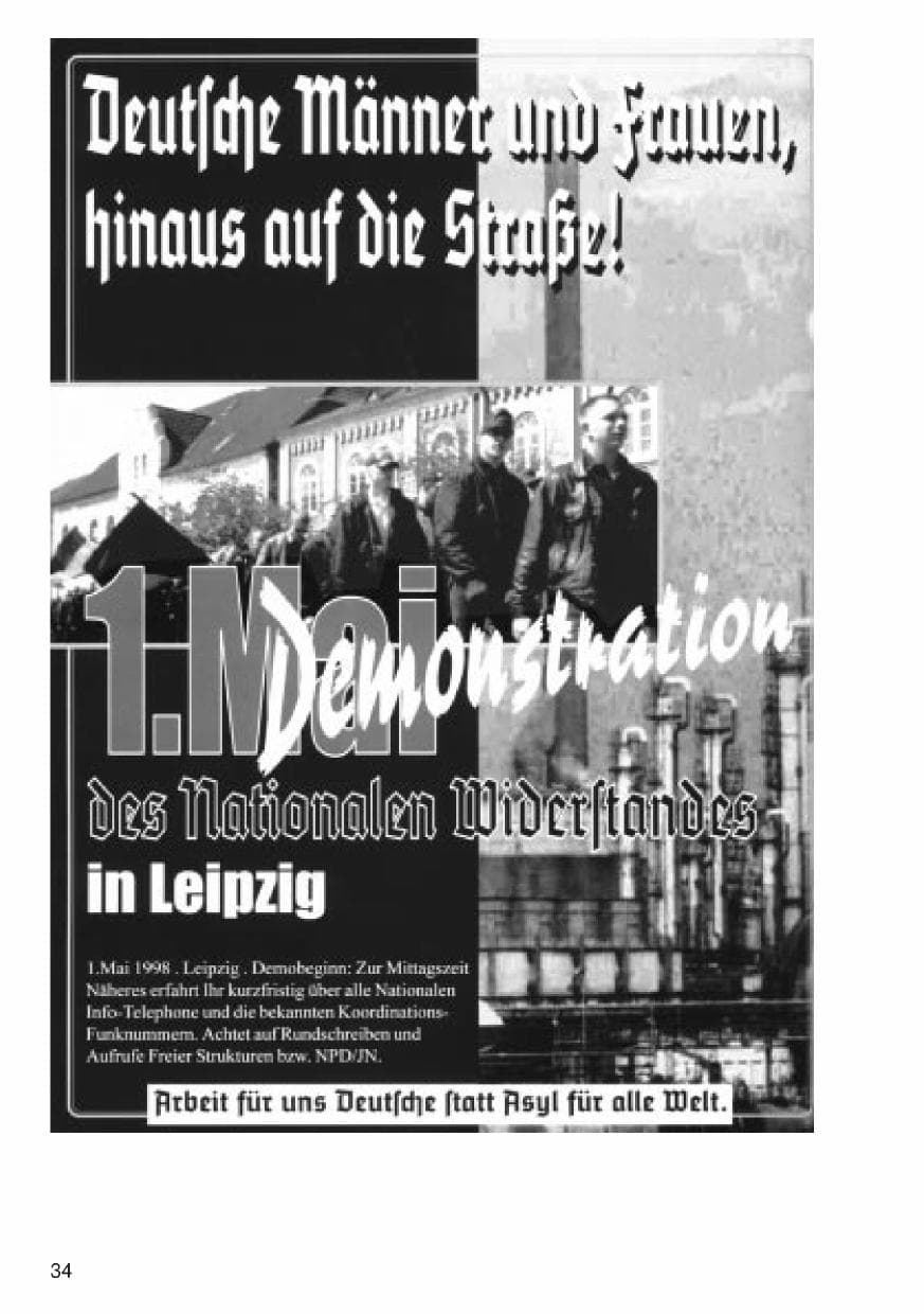Seite 34 des Verfassungsschutzbericht 1998 Niedersachsen