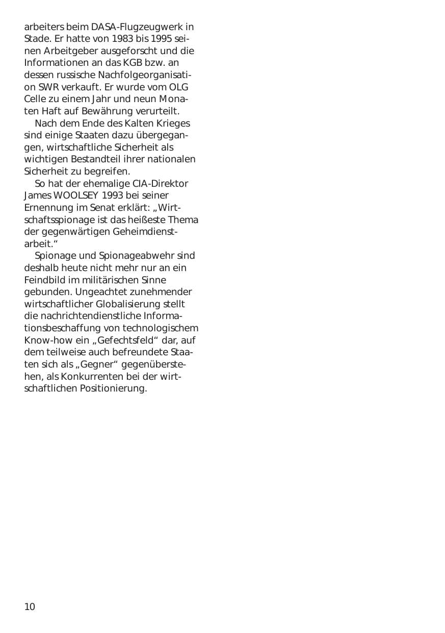 Seite 10 des Verfassungsschutzbericht 1998 Niedersachsen