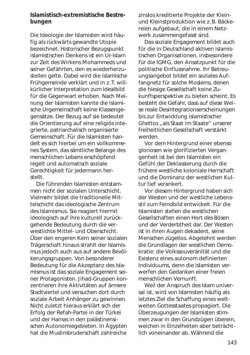 Seite 143 des Verfassungsschutzbericht 1999 Niedersachsen