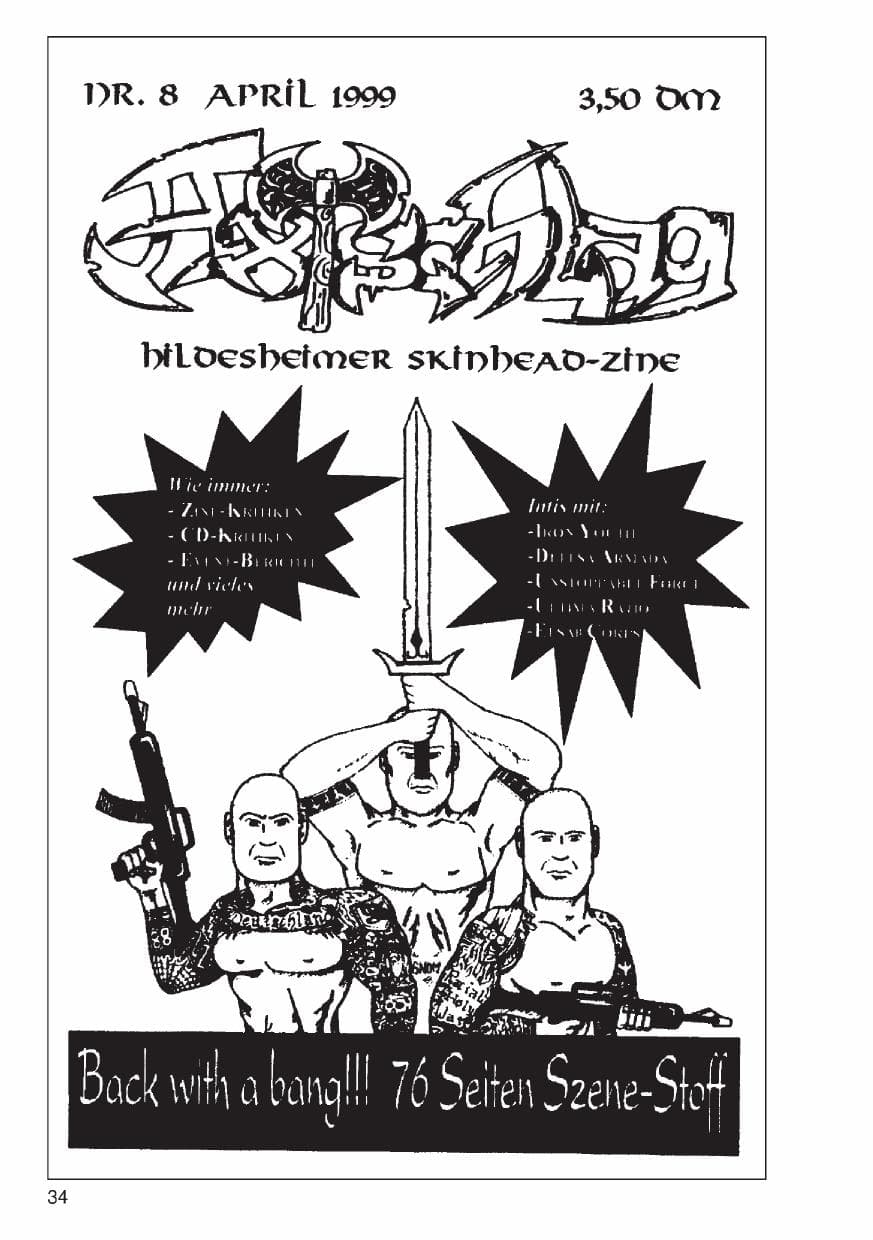Seite 34 des Verfassungsschutzbericht 1999 Niedersachsen