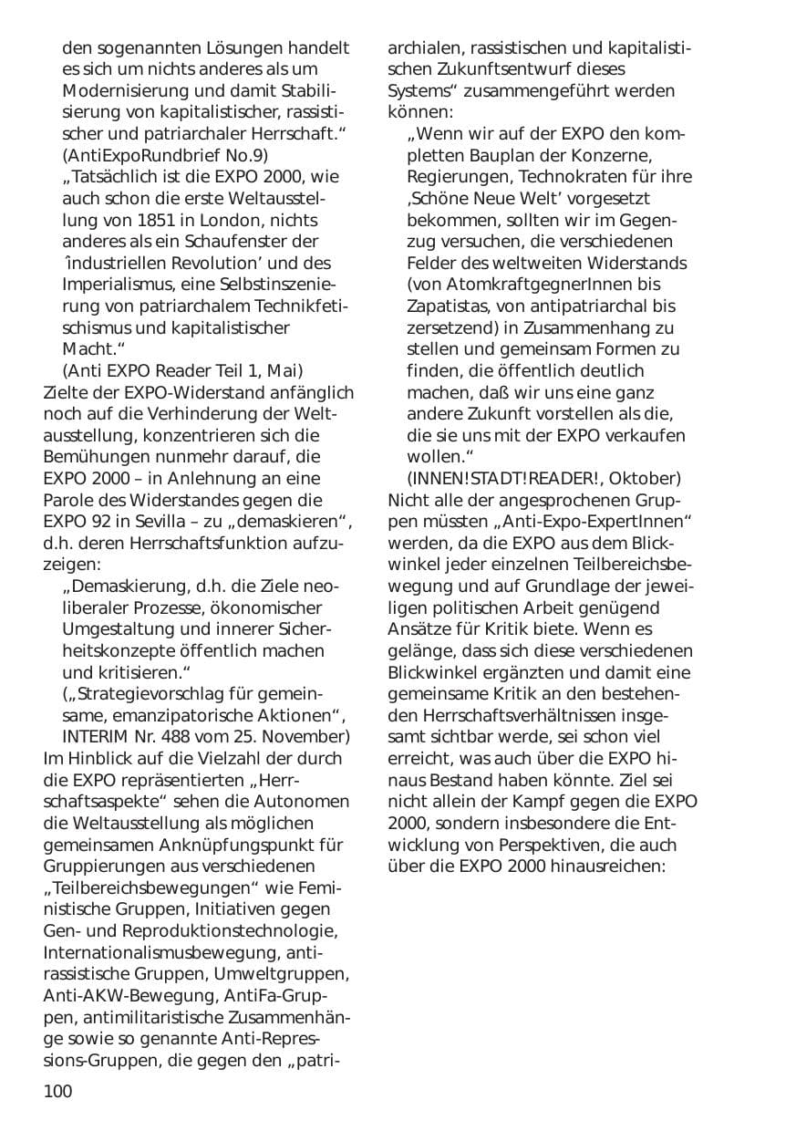 Seite 100 des Verfassungsschutzbericht 1999 Niedersachsen