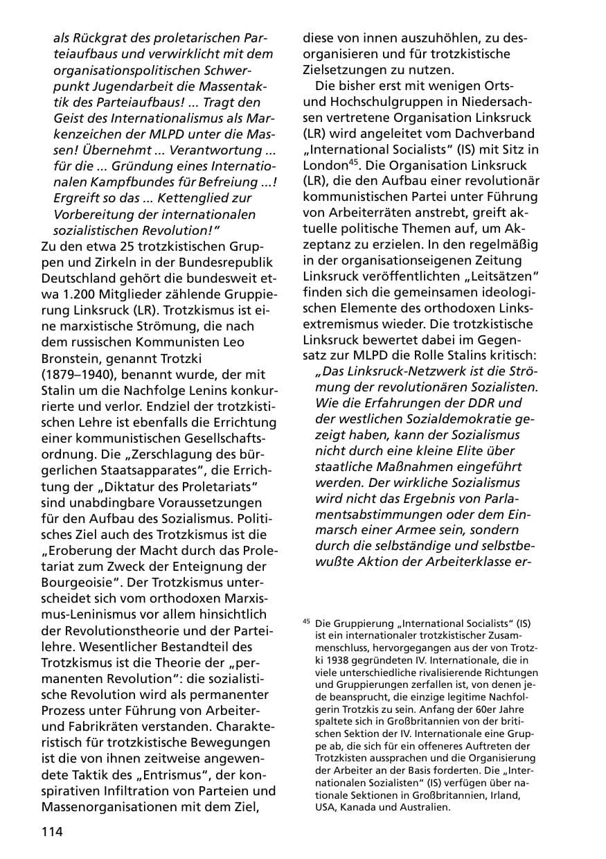 Seite 114 des Verfassungsschutzbericht 2000 Niedersachsen