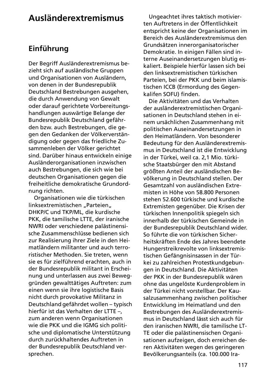 Seite 117 des Verfassungsschutzbericht 2000 Niedersachsen