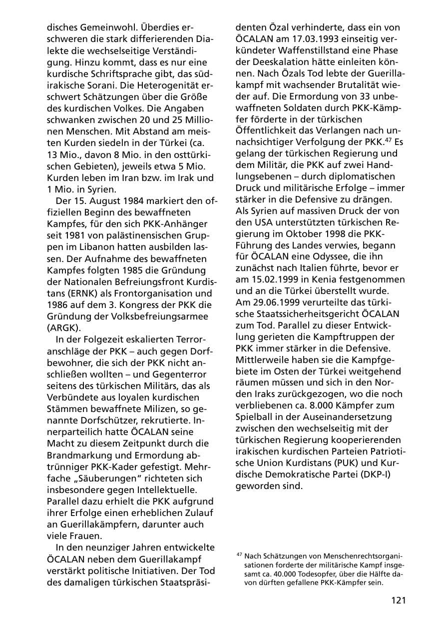 Seite 121 des Verfassungsschutzbericht 2000 Niedersachsen